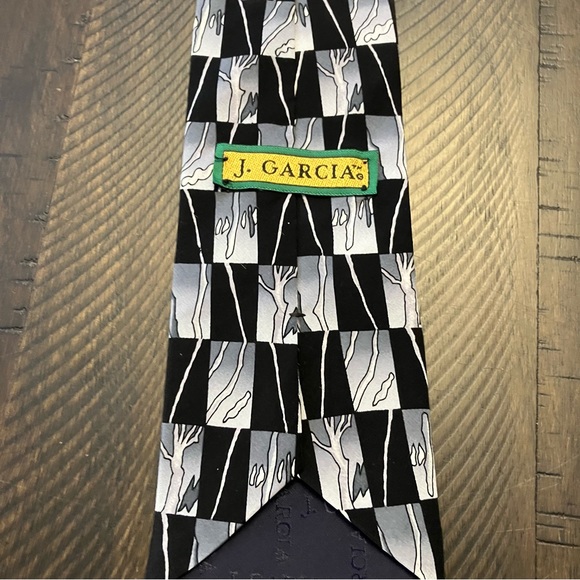 J. Garcia Black/Gray/White tie - Picture 2 of 3